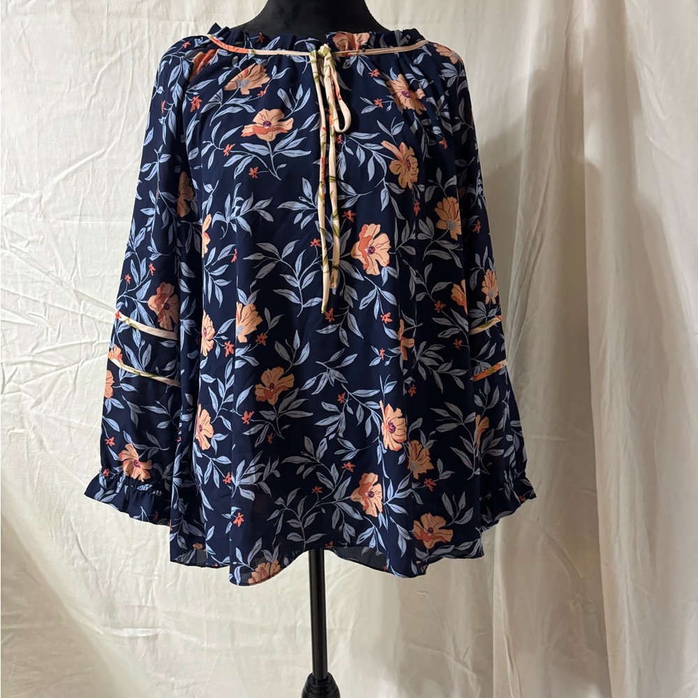 Floral Navy Blouse